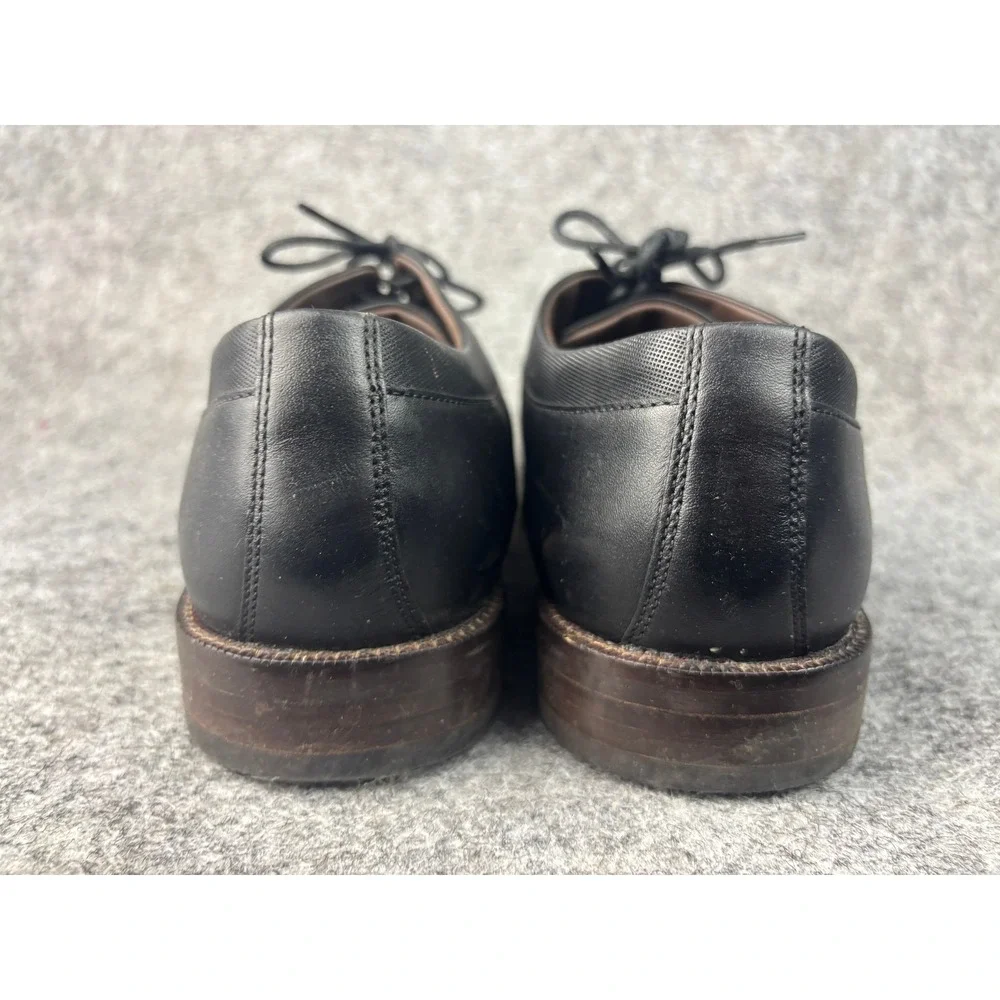 Johnston & Murphy Cap Toe Oxford Mens Size 12M Black Leather Dress Shoes 59-3199
